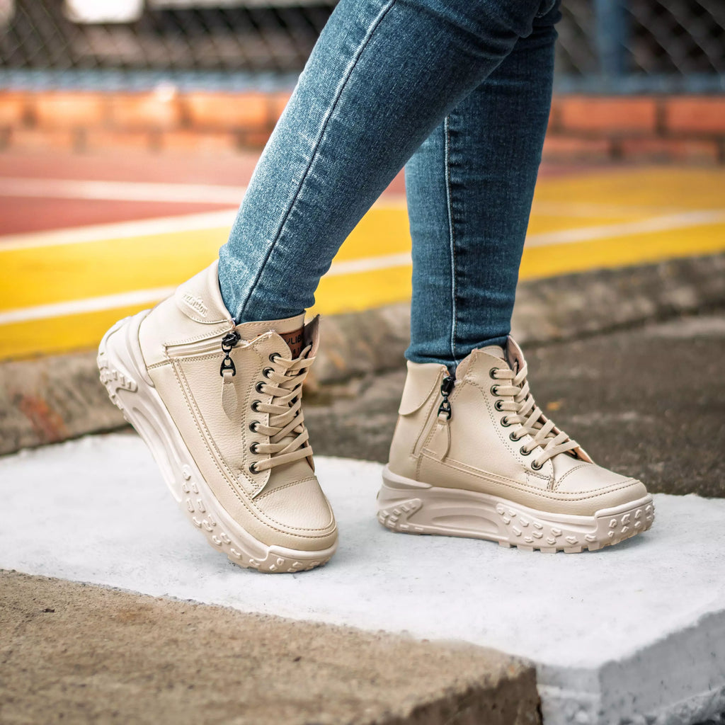 Tenis Femenino de Lujo Plataforma Alta